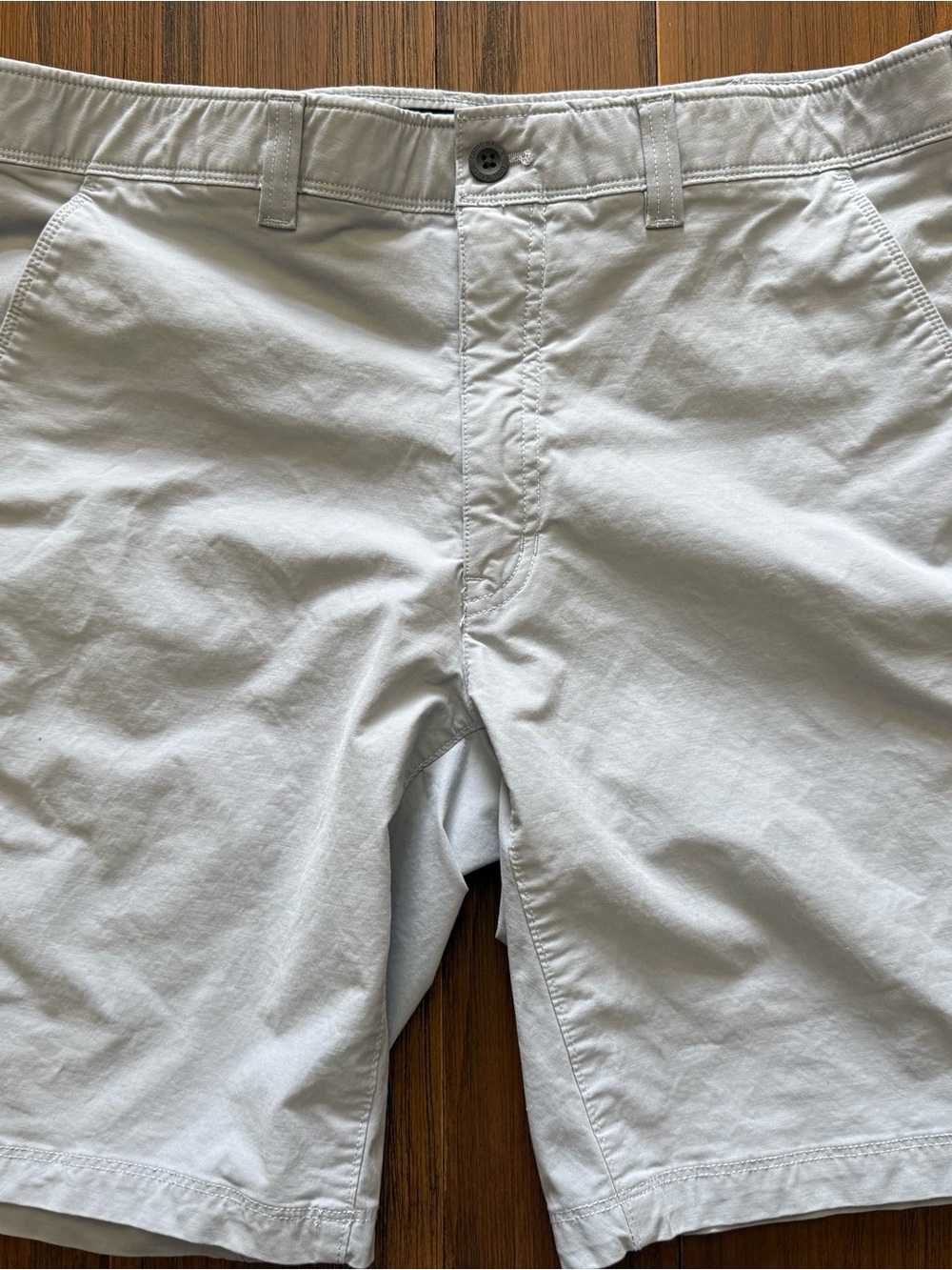 Eddie Bauer Blue-Gray Flat-Front Men's Shorts